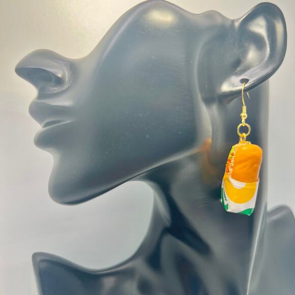 Subway Tuna Sub Earrings - Subway Accessories - Sandwich Earrings - Mini Brands - Picture 10 of 11